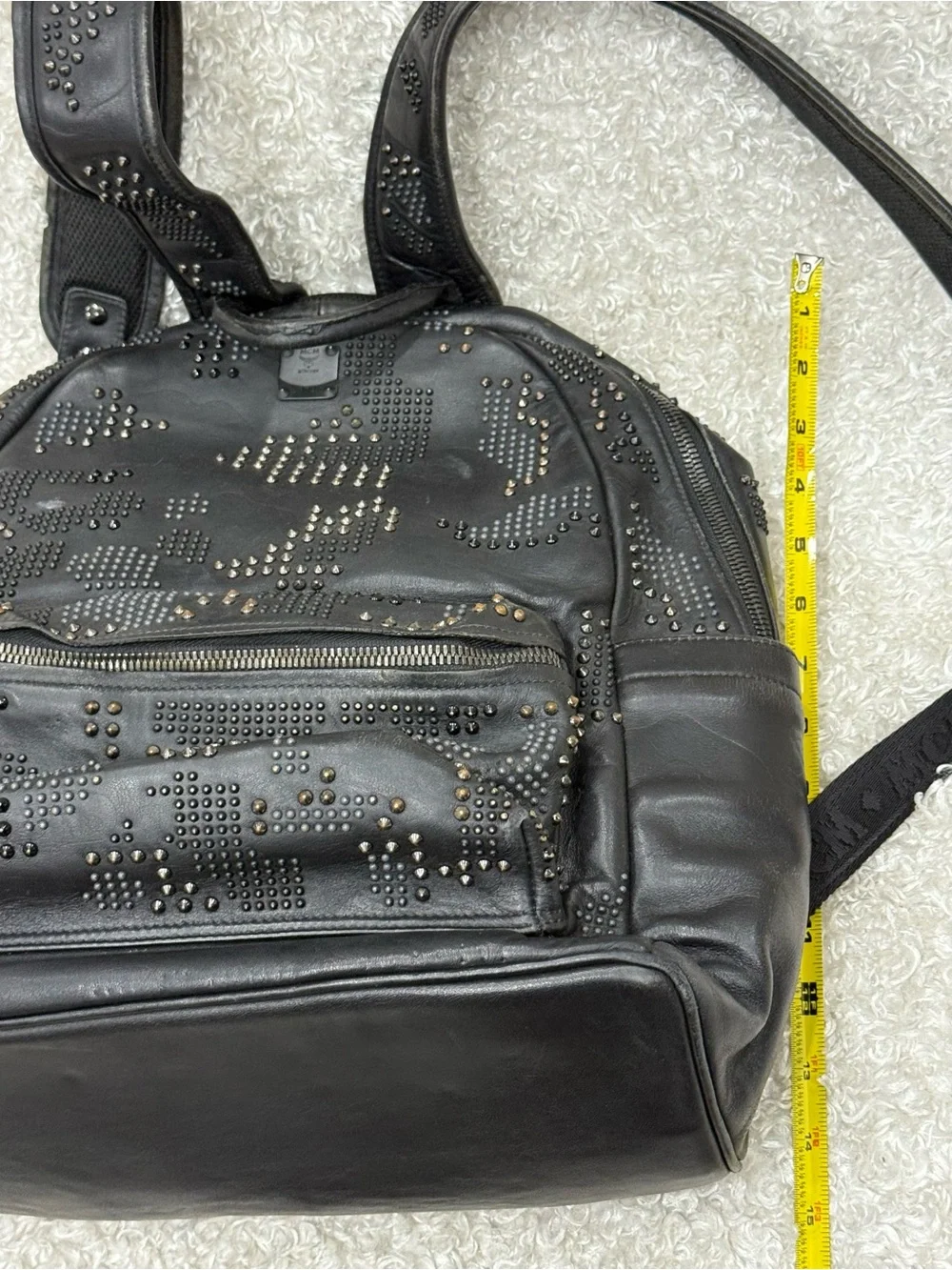 MCM Studded Stark Backpack Black